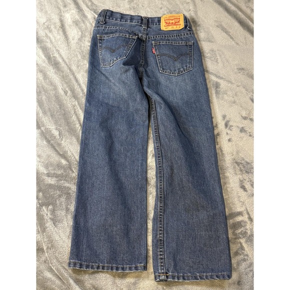Levis 505 Jeans Boys 8 Regular Blue Straight Leg Denim W24 L24 Adjustable Waist - Picture 8 of 10